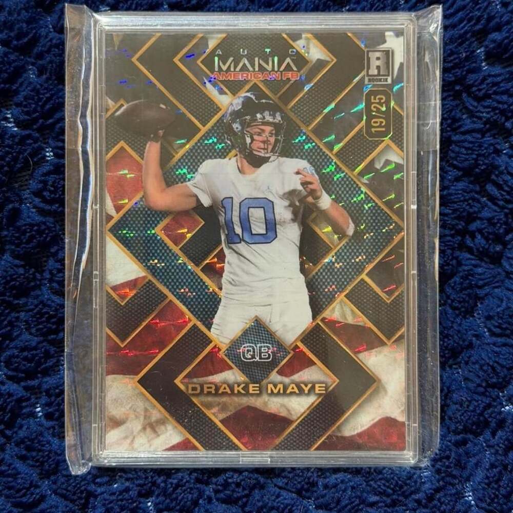 Wild Card Auto Mania American FB Drake Maye Rookie Card 19/25